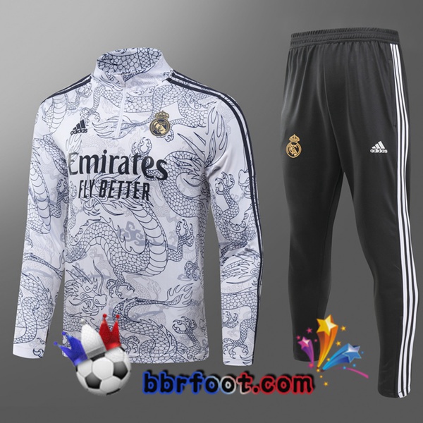 Survetement Foot Real Madrid Enfant Blanc 2023/2024