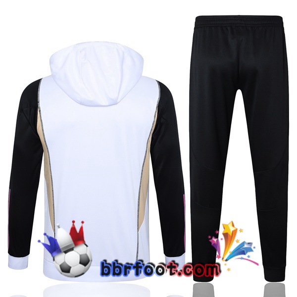 Survetement de Foot - Sweat A Capuche Real Madrid Blanc 2023/2024