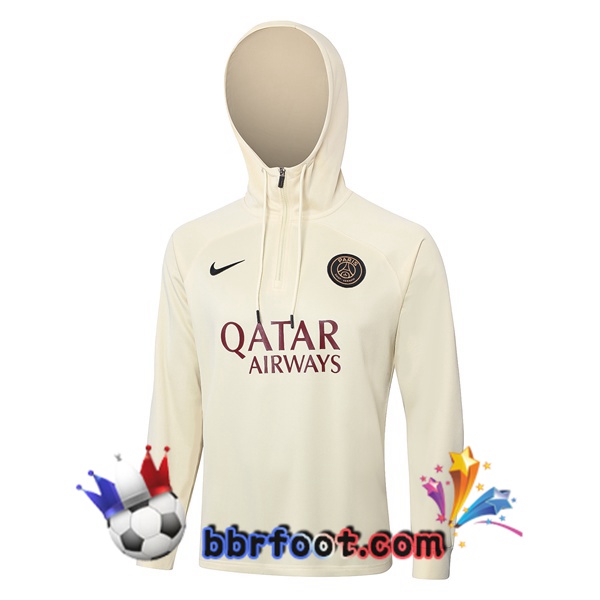 Sweat A Capuche Paris PSG Jaune 2023/2024