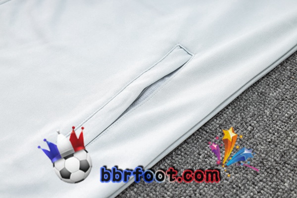 Survetement Foot - Veste FC Barcelone Blanc Noir 2023/2024