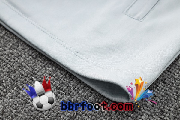 Survetement Foot - Veste FC Barcelone Blanc Noir 2023/2024