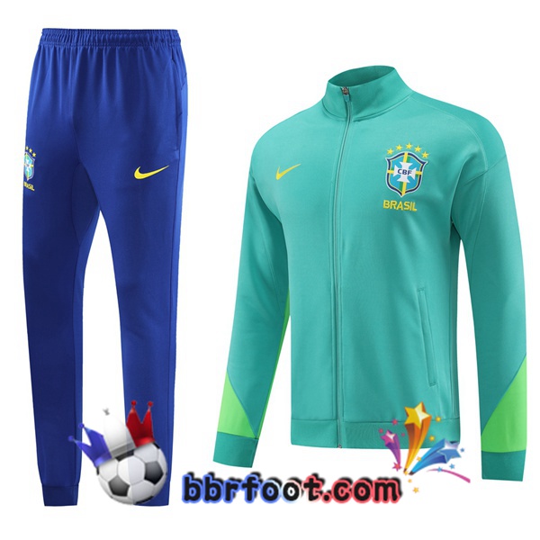 Survetement Foot - Veste Bresil Vert 2023/2024