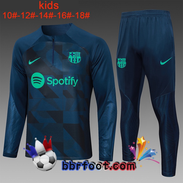 Survetement Foot FC Barcelone Enfant Bleu Royal 2023/2024 Survetement Foot FC Barcelone Enfant Bleu Royal 2023/2024