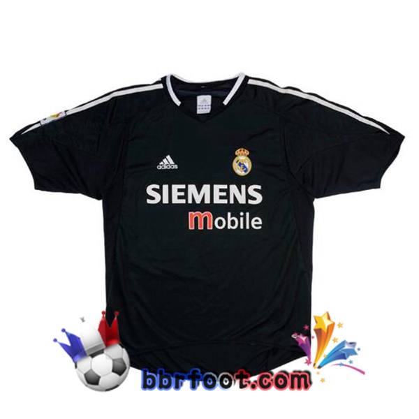 Maillot Foot Real Madrid Retro Exterieur Noir 2004-2005