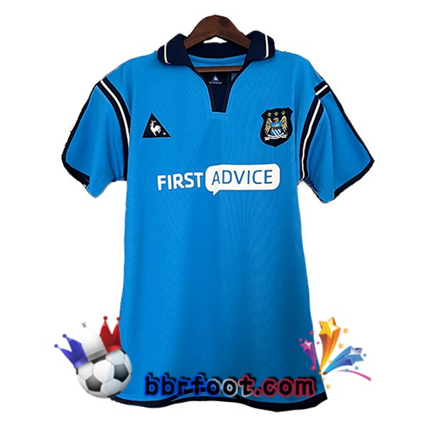 Maillot Foot Manchester City Retro Domicile Bleu 2002-2003