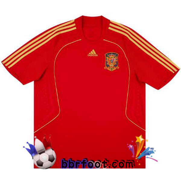 Maillot Foot Espagne Retro Domicile Rouge 2008