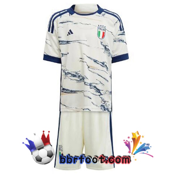 Maillots Equipe De Italie Enfant Exterieur Blanc 2023/2024