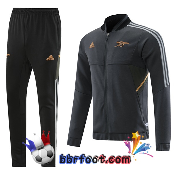 Veste Survetement Foot Arsenal Gris 2023/2024