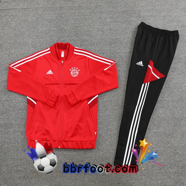 Veste Survetement Foot Bayern Munich Rouge 2023/2024