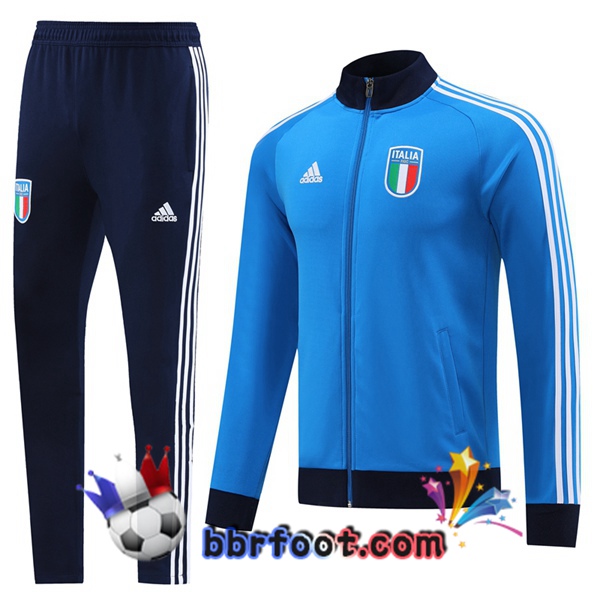 Veste Survetement Foot Italie Bleu 2023/2024