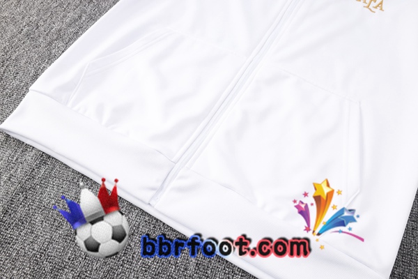 Veste A Capuche Survetement Foot Argentine Blanc 2023/2024