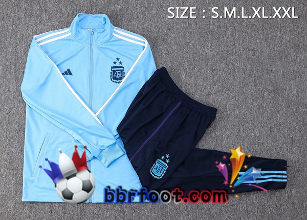 Veste Survetement Foot Argentine Bleu 2023/2024