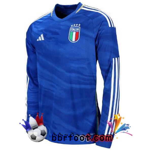 Maillots Equipe De Italie Manche longue Domicile Bleu 2023/2024