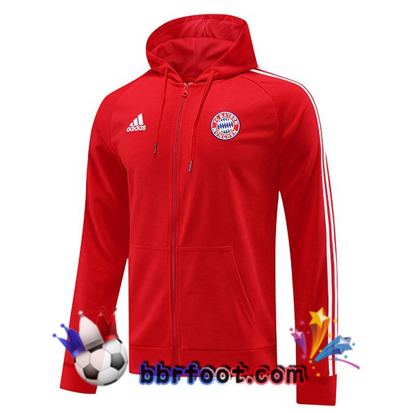 Veste A Capuche Bayern Munich Rouge 2023/2024