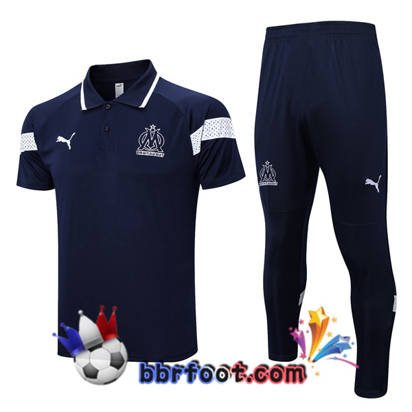 Polo Foot Marseille OM + Pantalon Bleu Royal 2023/2024