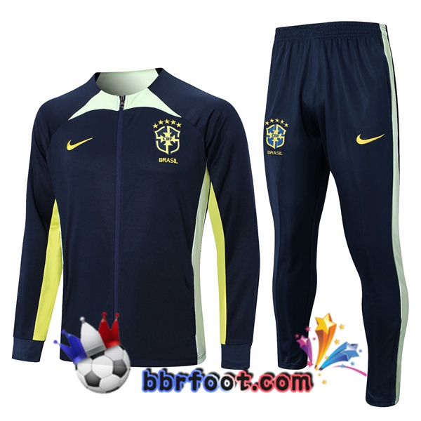 Veste Survetement Foot Bresil Bleu Royal 2023/2024