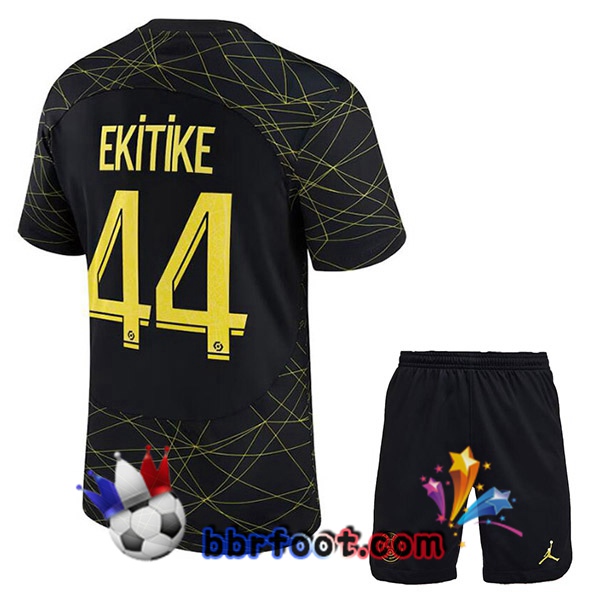 Maillot Foot Paris PSG (EKITIKE 44) Enfant Quatrieme Noir 2022/2023 Maillot Foot Paris PSG (EKITIKE 44) Enfant Quatrieme Noir 2022/2023