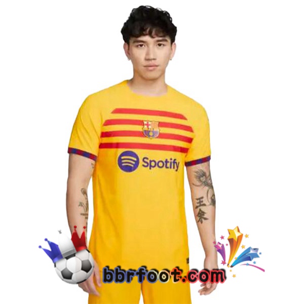Maillot Foot FC Barcelone Quatrieme Jaune 2022/2023