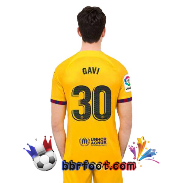 Maillot Foot FC Barcelone (GAVI 30) Quatrieme Jaune 2022/2023