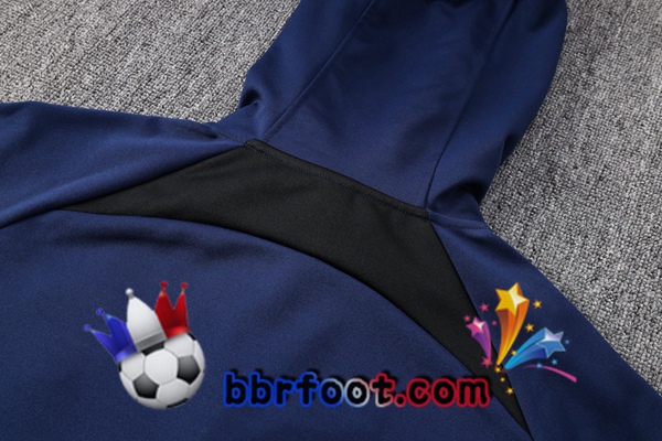 Veste A Capuche Survetement Foot Paris PSG Bleu Royal 2023/2024