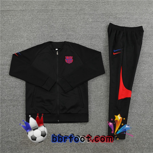 Veste Survetement Foot FC Barcelone Noir 2023/2024