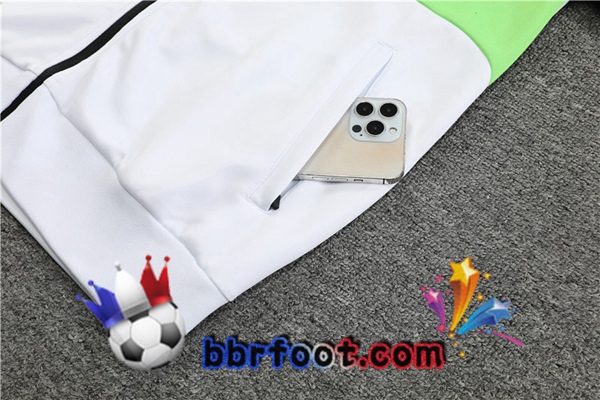 Veste Survetement Foot FC Liverpool Blanc Vert 2023/2024
