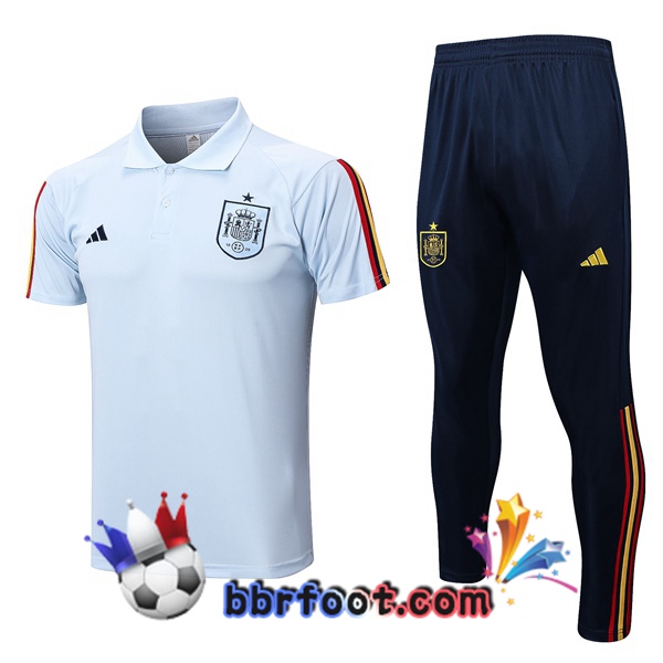 Polo Foot Espagne + Pantalon Bleu 2023/2024