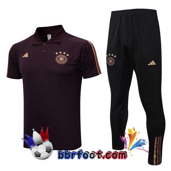 Polo Foot Allemagne + Pantalon Marron 2023/2024
