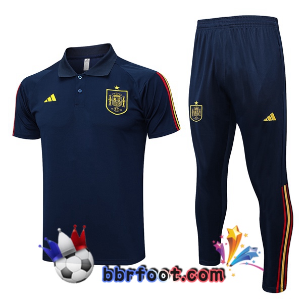Polo Foot Espagne + Pantalon Bleu Royal 2023/2024