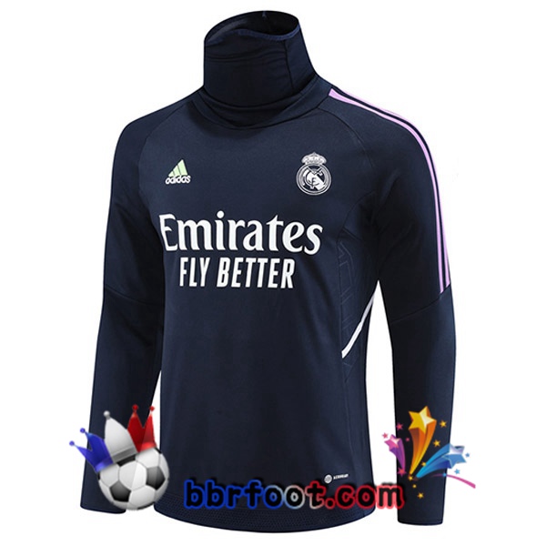 Sweatshirts Homme Real Madrid Col Haut Bleu Royal 2023/2024