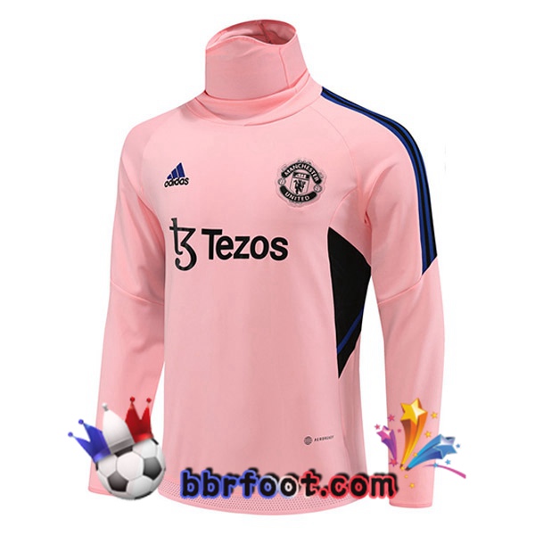Sweatshirts Homme Manchester United Col Haut Rose 2023/2024