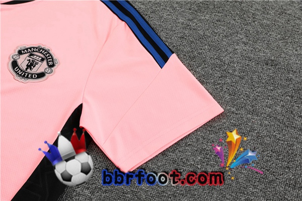Training T-Shirts Manchester United + Shorts Rose 2023/2024