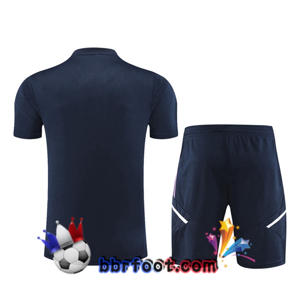 Training T-Shirts Real Madrid + Shorts Bleu Royal 2023/2024