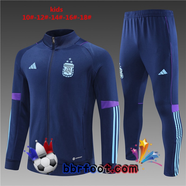 Veste Survetement Foot Argentine Enfant Bleu Royal 2023/2024