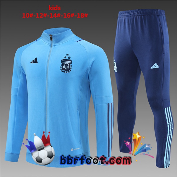 Veste Survetement Foot Argentine Enfant Bleu 2023/2024