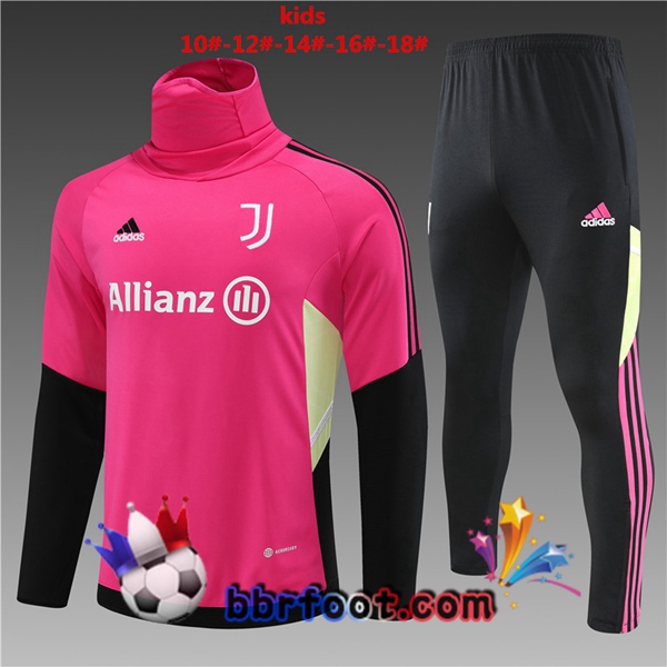 Survetement Foot Juventus Col Haut Enfant Rouge 2023/2024