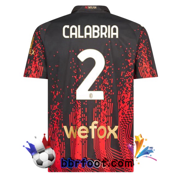 Maillot Foot AC Milan (CALABRIA 2) Quatrieme Rouge Noir 2022/2023 Maillot Foot AC Milan (CALABRIA 2) Quatrieme Rouge Noir 2022/2023