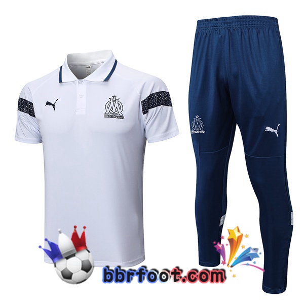 Polo Foot Marseille OM + Pantalon Blanc 2023/2024