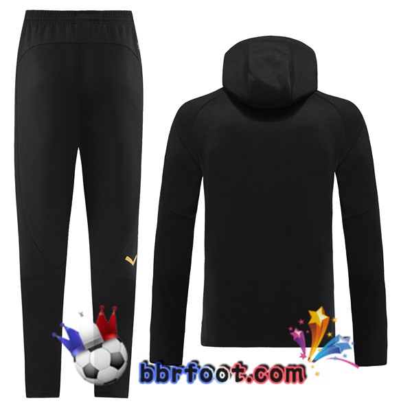 Veste A Capuche Survetement Foot Marseille OM Noir 2023/2024