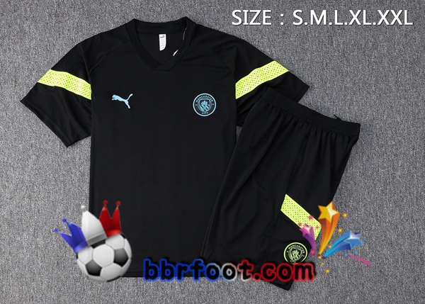 Training T-Shirts Manchester City + Shorts Noir 2023/2024