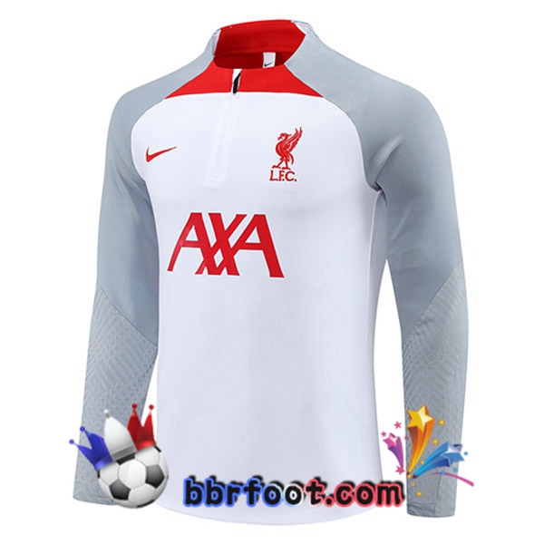 Sweatshirts Homme FC Liverpool Blanc Gris 2023/2024