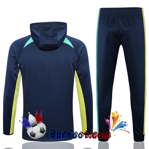 Veste A Capuche Survetement Foot Bresil Bleu Royal 2023/2024