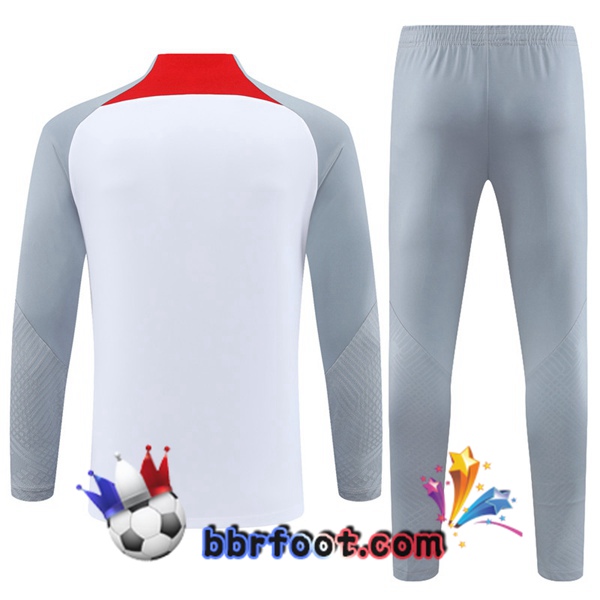 Survetement Foot FC Liverpool Blanc Gris 2023/2024