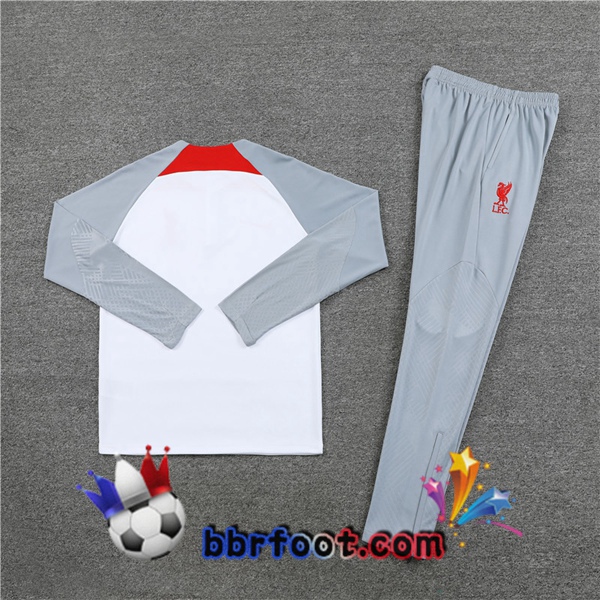 Survetement Foot FC Liverpool Blanc Gris 2023/2024