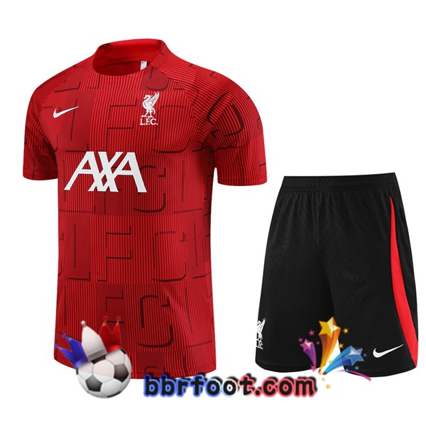 Training T-Shirts FC Liverpool + Shorts Rouge 2023/2024