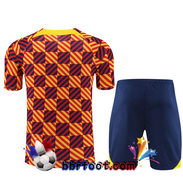 Training T-Shirts FC Barcelone + Shorts Jaune 2023/2024
