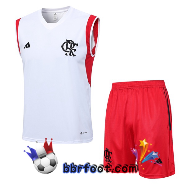Gilet Foot Flamengo + Shorts Blanc 2023/2024