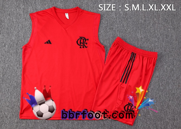 Gilet Foot Flamengo + Shorts Rouge 2023/2024