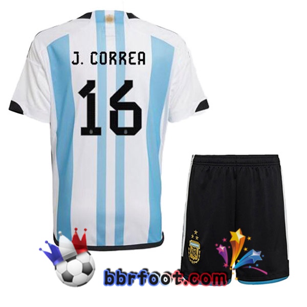 3 Étoiles Maillots Equipe De Argentine (ALMADA 16) Enfant Domicile Bleu Blanc 2022/2023