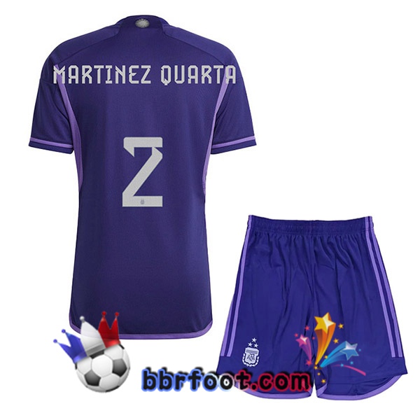 3 Étoiles Maillots Equipe De Argentine (FOYTH 2) Enfant Exterieur Pourpre 2022/2023